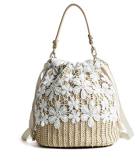Summer Woven Rattan Handbag Bags, Women Straw Shoulder Bag Straw Purse Beach Shoulder Tote Handbags for Women