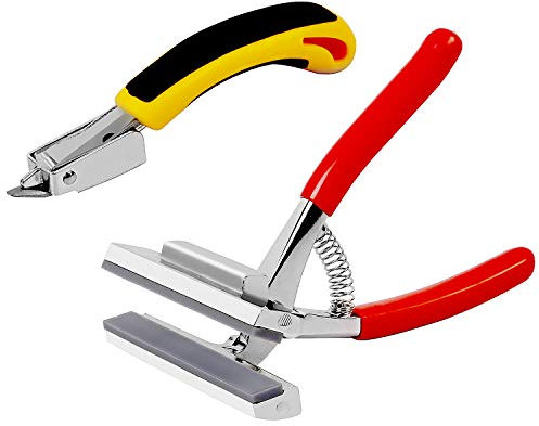 KEILEOHO Professionelle Leinwand-Keilzange mit Klammerentferner, Edelstahl-Streckwerkzeug mit Federrücklaufgriff für Künstler-Leinwandrahmen