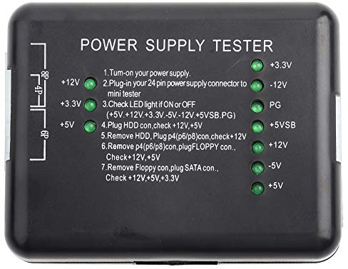 Netzteil Tester, Netzteil Tester Checker für Computer, 20/24 Pin HDD SATA Floppy für Computertechniker