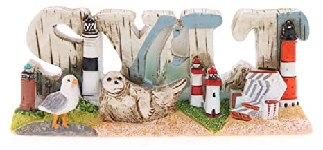 Sylt Insel Nordsee Großbuchstaben Poly Souvenir Magnet 9 cm Germany Neu