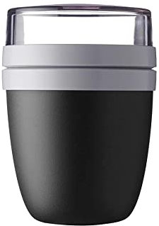 Mepal - Lunchpot Ellipse - Limitierte Edition – 500 ml praktischer Reisebecher, Joghurtbecher, To go Becher – Geeignet für Tiefkühler, Mikrowelle und Spülmaschine, 700 ml, Schwarz