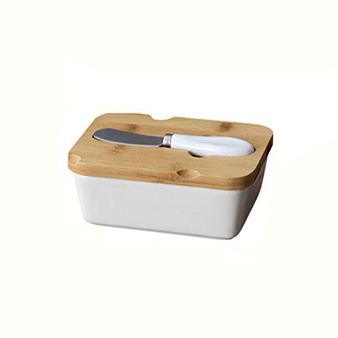 Butter Dish Butter Dish with Lid The Butter Knife is Covered with Grooves Used to Place The Butter Knife It is a Beautiful Gift for Friends and Family Butter Container ( Color : B )