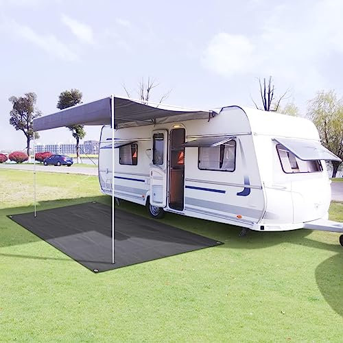 Juroupi Zeltteppich Teppich Camping Zeltteppich Camping Vorzeltteppich 250 x 500 cm Anthrazit