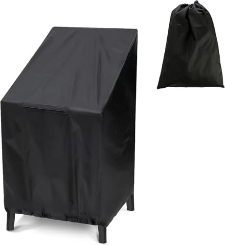 SZKKQKJ Copertura per sedia da giardino, in tessuto Oxford 210D, per mobili da giardino, 65 x 65 x 120 cm, impilabile, per sedie impilabili, sedie da balcone