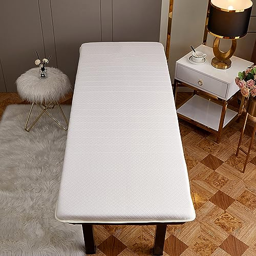 Kosmetikliege Auflage Wimpernliege 3cm Dick Spa Liege Matratze ohne Löcher Trapezförmig für Massage Zubehör Camping Weiß, T, 70x190cm 3cm