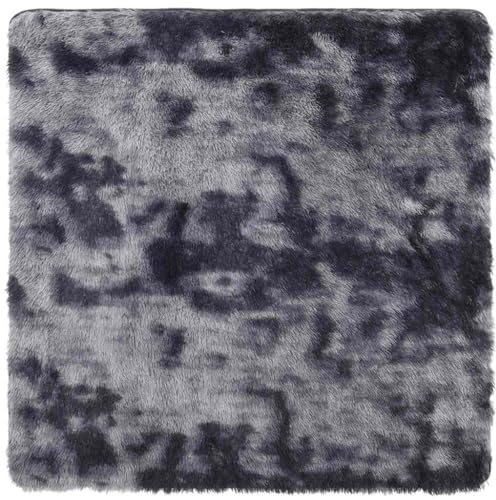 vidaXL Shaggy Rug - High Pile Dark Grey 200x200 cm Polyester Square - Non-Slip Versatile Usage