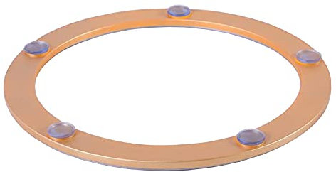 Base Charge Lourde pour Table Ronde dorée 20 Pouces, Anneau Plateau tournant, roulement Rotatif Acier, roulement Lazy Susan, Super Aspiration pour Plateau tournant, ne se déplacera Pas et ne s'éca