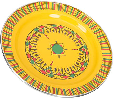 Cabilock Plato De Porcelana Esmaltado Vintage y Plato De Frutas para Bodas y Reuniones