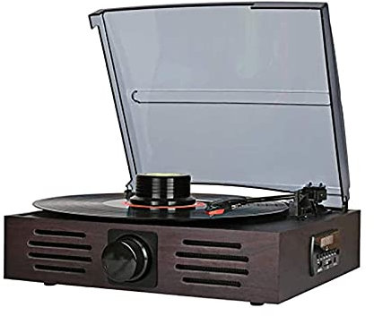 erkebspm Moderner Vinyl-Platten-Player imitieren Retro Phonograph Radio Stereo altmodisch multifunktional LP-Platten-Player Radio USB Recorder
