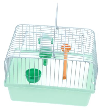 HOUDERCO Jaula De Pájaros Portátil con Soporte Recipiente De Comida y Bebedero Espacio Amplio para Viajes Cómodos para Aves Pequeñas como Periquitos y Loros