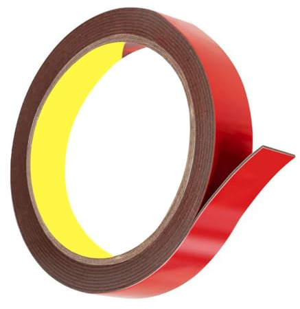 AIRUEEK Extra stark dubbelsidig tejp 3 m x 10 mm, transparent extra stark dubbelsidig tejp, självhäftande tejp för bilreparation, DIY, kontor