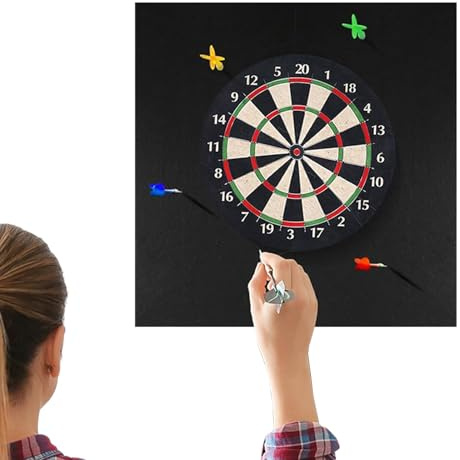 Yaztauho Dartboard Rückwandschutz - Dartboard Zubehör,Schwerlast Entfernbarer Schwarzer Schutz Für Erwachsene Zuhause Büro Garage Klassenzimmer