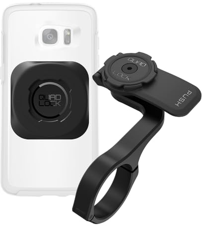 QUAD LOCK Out Front PRO Lenker Handyhalterung Fahrrad Kit (V2) mit universellem MAG-Adapter für Smartphones