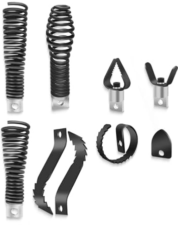 8 accesorios de taladro de serpiente, herramienta de limpieza de drenaje para cables de serpiente de drenaje de 5/16 a 3/4 pulgadas