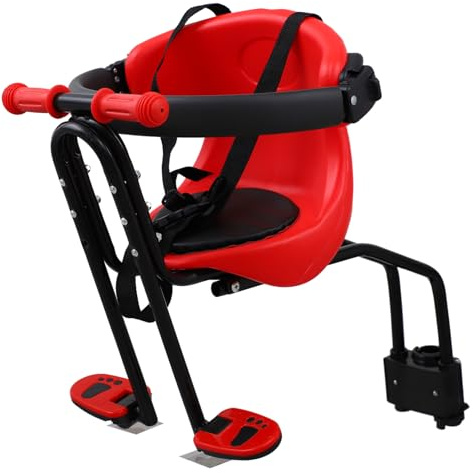 MOTHNUR Front Kinderfahrradsitz Mit Sicherheitsgurt Universeller Fahrradsitz Vollumfassender Front Träger Für Mtb Und E-bike Stabiler Babysitz Zum Radfahren