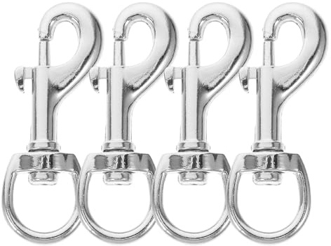 JOINPAYA 4 Stück Robuste Drehwirbel karabinerhaken mit Rotation Vielseitige Flaggenhalter Clips für Hundeleinen Schlüsselanhänger und Marineeinsatz