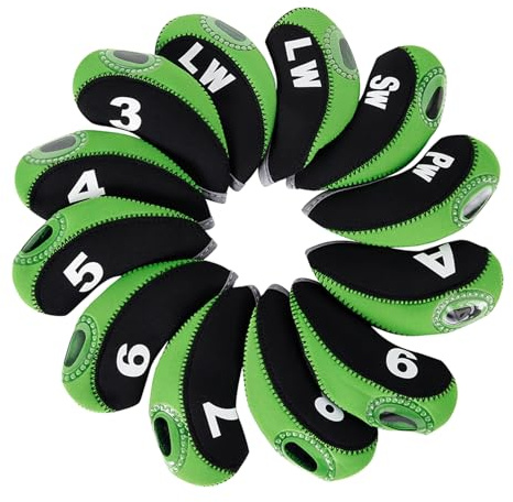 YUGSHNKFC Golfschläger Abdeckung für Schläger, Eisen, Schlägerschutz, Schlägerschutz, Putter Schutz Set, Golf Schläger Abdeckungs Set, Golf Putter Abdeckung
