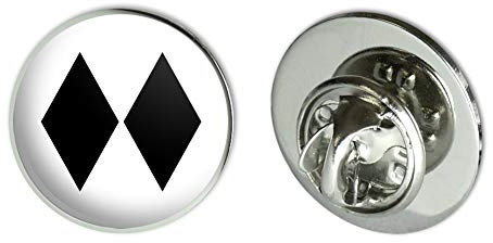 Double Black Diamond Skiing Experts Only Metal 0.75 Lapel Hat Pin Tie Tack Pinback