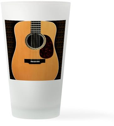 CafePress Acoustic Guitar Framed Panel Print Pint Glass, 16 oz. Drinking Glass