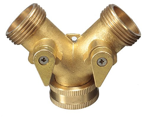 Inovey 3/4 inch Jardin en Laiton Irrigation 2 Voies Splitter Tuyau Connecteur