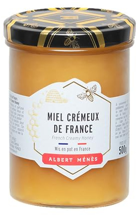 ALBERT MÉNÈS - Miel d’Eucalyptus d’Espagne - Miel Parfumé Pur sans Additifs - Produit de la Ruche - 100% Naturel - Origine Garantie - Bocal en Verre - Parfum Intense - 250g