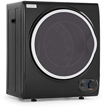 Klarstein Jet Set 2500 - Wäschetrockner, Ablufttrockner, Frontlader, 850 W, freistehend/Unterbau, EEK C, 2,5 kg, PTC-Heizelement, Wärmewahl bis 60 °C, Timer 20 bis 200 Minuten, Kompakt, schwarz