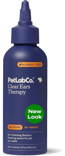PetLab Co. - Clear Ears Therapy Ear Cleaner for Dogs - Supporting Yeast, Itchy Ears & Healthy Ear Canals - Alcohol-Free Dog Ear Wash - Optimized Dog Ear Cleaner Solution, 4 Fl Oz