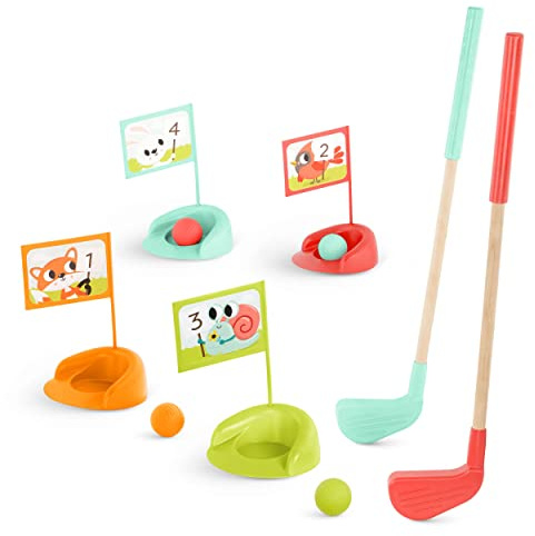 B. toys - Hole-in-Fun - Kinder-Golf-Set - Spielzeug-Golfspiel - Golfspielzeug - Mini-Golfschläger, Bälle und Puttingbecher - 3 Jahre +