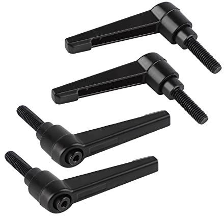 efuturetime® 4PCS Poignées de Serrage Réglables M6, Poignée de Levier de Serrage Rapide en Acier avec 20mm Goujon