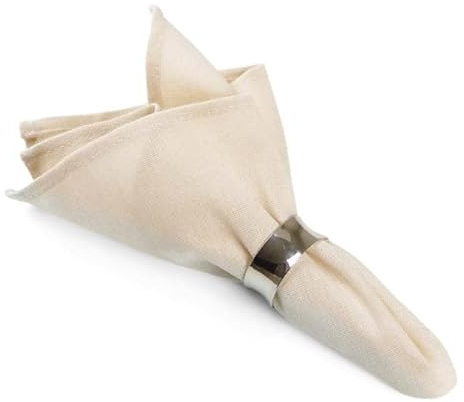 Tygservetter beige 25 stycken 40 x 40 cm bomull