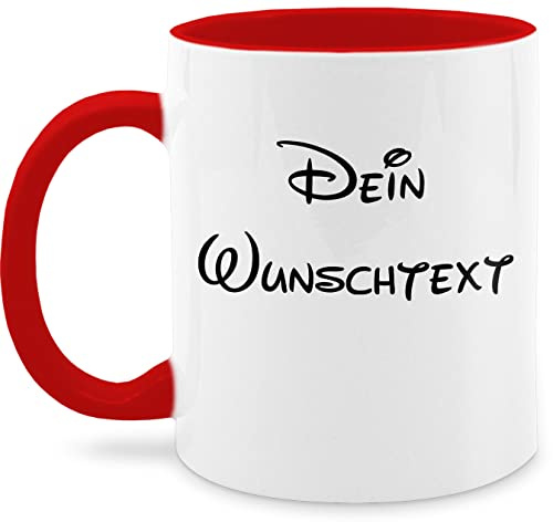 Tasse Tassen 325ml - Aufdruck selbst gestalten - Wunschtext I Geschenk mit eigenem Text personalisiert - 325 ml - Rot - mug with name paartassen personalisierte custom glühweintassen