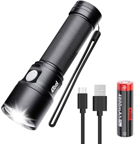 Nextorch ED20 LED Super Bright Rechargeable Torch 2200 Lumens, Powerful Tactical Torches Mini Pocket Torch IPX7 Waterproof EDC Flashlight for Camping Hunting Hiking Dog Walking Home Use