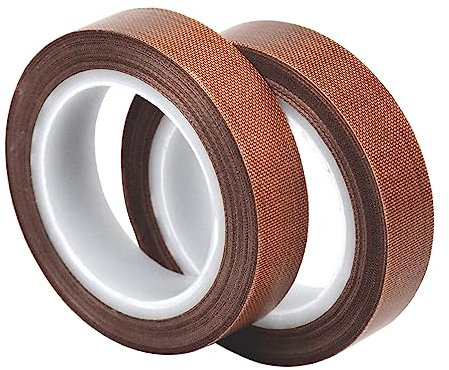 Hsthe Sea Teflonband Hochtemperaturband PTFE Band für 3D Drucker/Vakuumiermaschine, Hitzebeständig bis 300°C, Selbstklebend 13mm x 10m, 2 Stück