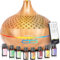 ZOVHYYA Diffusore di Oli Essenziali 500ml Diffusore di Aromi Umidificatore Ambiente 4 Timer e 14 Colori LED Oli Essenziali Aromaterapia Diffusori per Casa