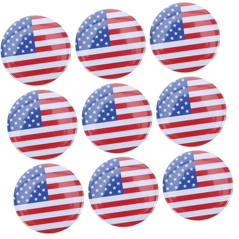 ibasenice 10St Flaggenabzeichen celebrations feierstahl longevity Feierlichkeiten usa fahne Anstecknadel Metallabzeichen Brosche Passen Stift Kleidung schmücken Make-up-Kostüm-Requisiten