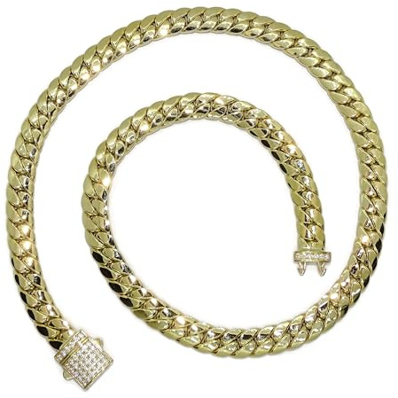Spektakuläre und große Herrenkette aus 18-karätigem Gelbgold mit einer Länge von 60 cm und einer Breite von 10,00 mm, kubanisches Modell, mit Verschlusskappe, 45.85 g, 18-karätigem Gold, cm, Gold