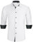 Enlision Shirts for Men Adult White Black Formal Dress Shirts Long Sleeve UK Non Iron Buttoned Spread Collar with Pocket for Suit Evening Dinner L