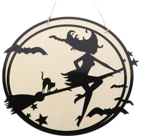 OFFSCH Halloween Tür Zeichen Front Tür Hängen Holz Veranda Für Gruselige Atmosphäre