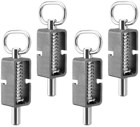 SPARKWHIZ Weld-On 5/8 Spring Latch Assembly with Plain Tube, Trailer Gate Latch, Pack of 4