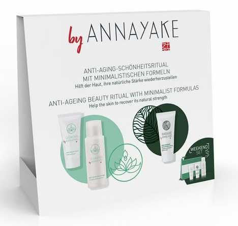 Annayake - Anti Aging Travel Set - Cleanskin Cleansing Gel 30ml + Cleanskin Anti Aging Lotion 50ml + Wakame Multi Protection Intensive Cram 30ml