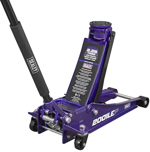 Sealey 2.25 Tonne Trolley Jack, Car Jack, Low Profile with Rocket Lift - Purple - 2001LEP
