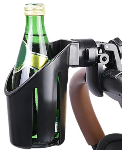 Becherhalter für Kinderwagen, verstellbares Kinderwagen-Zubehör, Flaschenhalter mit 360° Drehung, sicherer und sicherer Kinderwagen-Becher