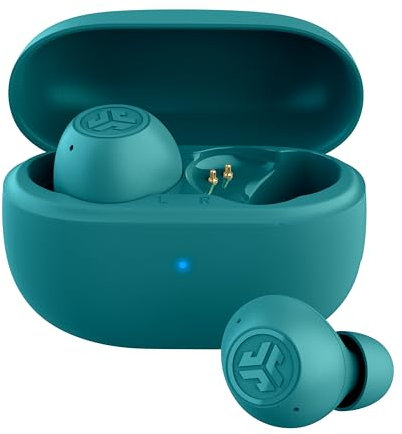 JLab Go Pop ANC Écouteurs Bluetooth avec Réduction de Bruit, 24+ h d’autonomie, Ecouteurs Intra-Auriculaires avec Micro et Multipoint, Résistants à la Transpiration IP55, Sarcelle