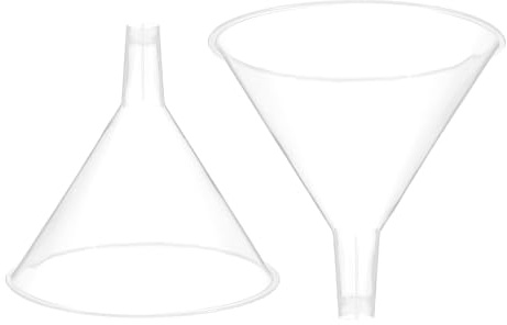 PATIKIL Embudo De Plástico Transparente De 6 Pulgadas 2 Pcs Boca Ancha Multipropósito Para Llenar Botellas De Agua Líquido Laboratorio Especias Polvo Aceite