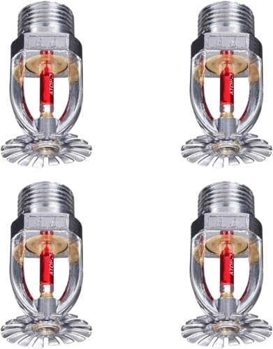 4 Stück DN15 1/2 Pendent Type Inch Sprinkler Feuer Sprinklerkopf Feuersprinklerkopf Fire Sprinkler Head 68 ℃/155 ℉ Feuersprinkler für Zuhause