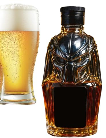 Celuicion Likörflasche, 300 ml Alkoholflaschen – luftdichter Deckel mit 3D-Design, leeres für Wein und andere Getränke für den Einsatz im Hauskeller, Versammlungen und Ausstellungen