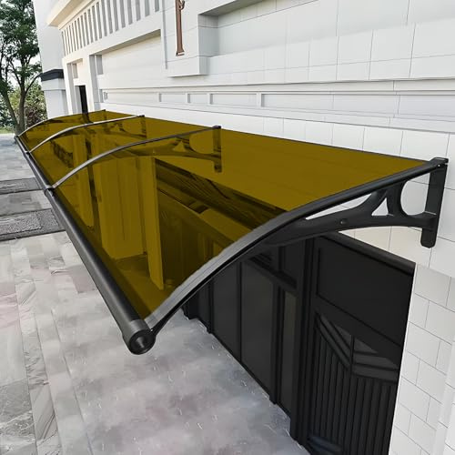 Auvent de porte en aluminium durable élégant pour entrée extérieure, protection contre la pluie pour porte d'entrée, décoration extérieure élégante pour la maison et l'entrée