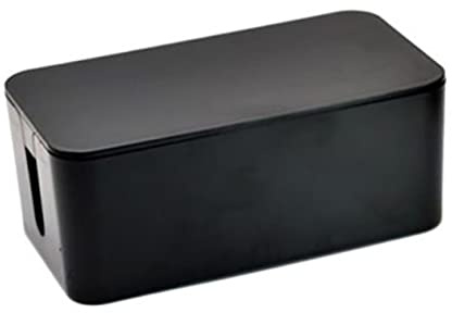 CHICAMPERA Boîte De Rangement pour Câble Électrique Petite Plastique Noir Résistante Aux Rayures Organiseur De Multiprise Et Cordon Alimentation pour Bureau