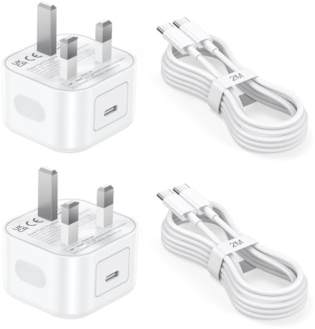 25W USB C Charger for Samsung 2 Pack Super Fast Charging Phone Chargers with 2M USBC Cable Compatible with Samsung Galaxy S26/S25/S24S23/S22 Ultra/FE 5G, Z Flip 3/Z Fold 3, Note 20/10 Series White
