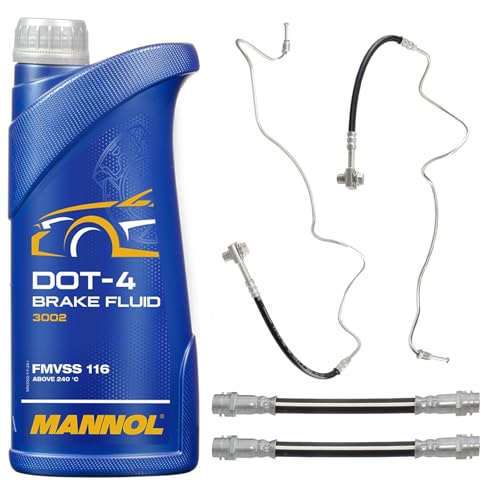 BandelOne enthält 4xBREMSSCHLAUCH hinten+1L Mannol Dot 4 passend für A3 Bora Golf 4 1J5